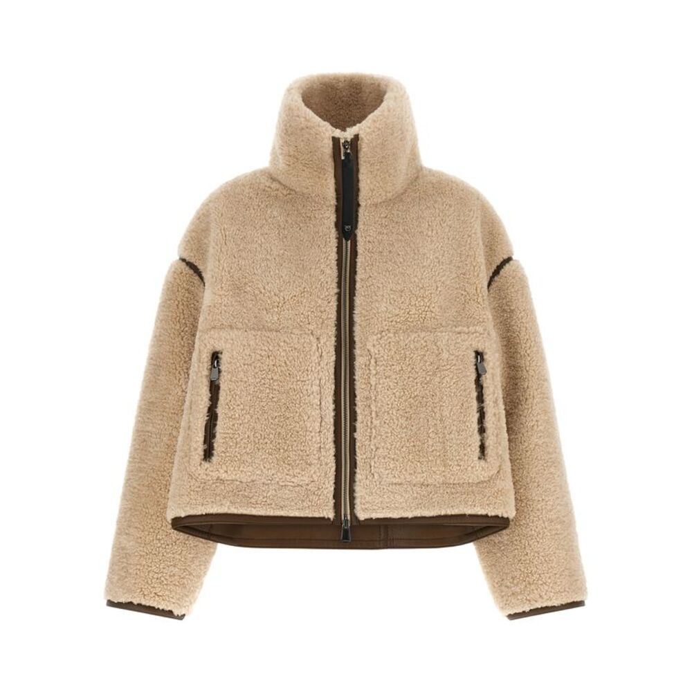 PINKO Beige Polyester Full-Length Women's Jacket